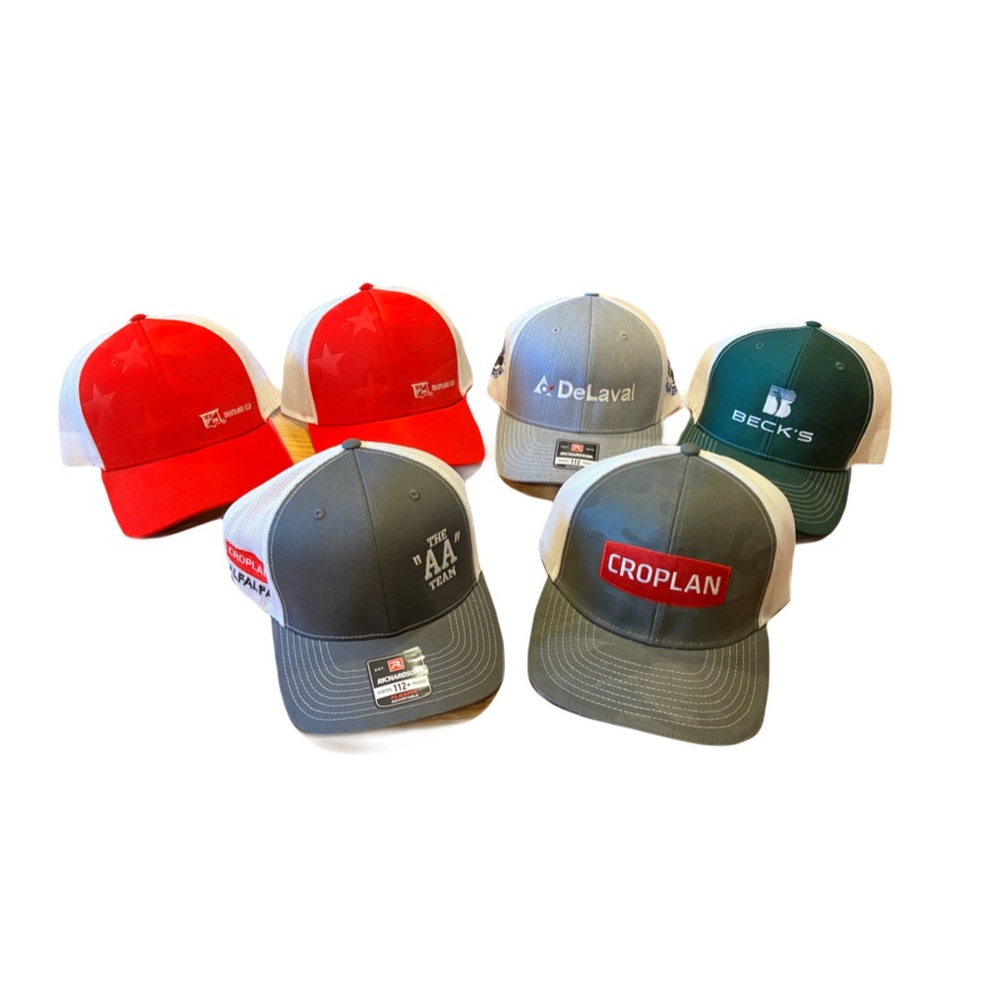 New! 6 Ball Caps w/ Agriculture Theme Logos